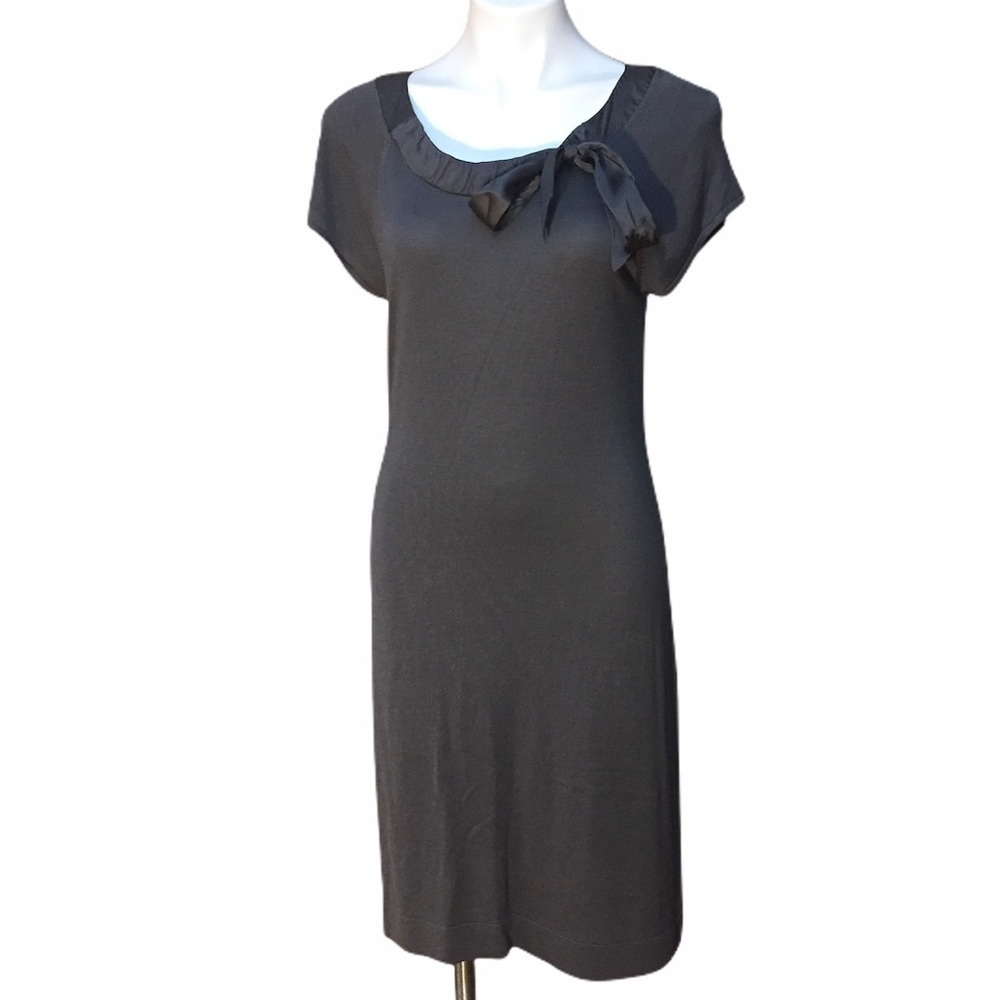 H&M Fitted Boat Neck Bow Tie Knit work Dress Medium New with Tags NWT